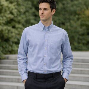 Tommy Hilfiger Shirt Mens L Button Down Dress Casual Blue Stripes Long Sleeves